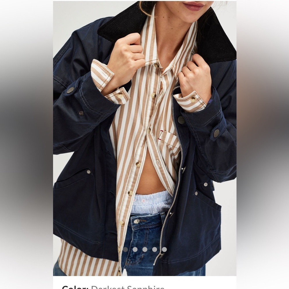 Free People We The Free Cori Waxed Chore Jacket Xsmall sold out - Picture 4 of 15